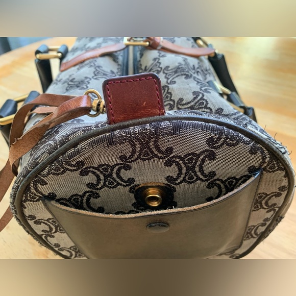 Celine Triomphe Boston Bag Black Canvas/Leather - Pre-loved - Picture 8 of 17